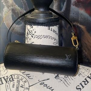 Louis Vuitton Black Epi Leather Mini Soufflot Handbag